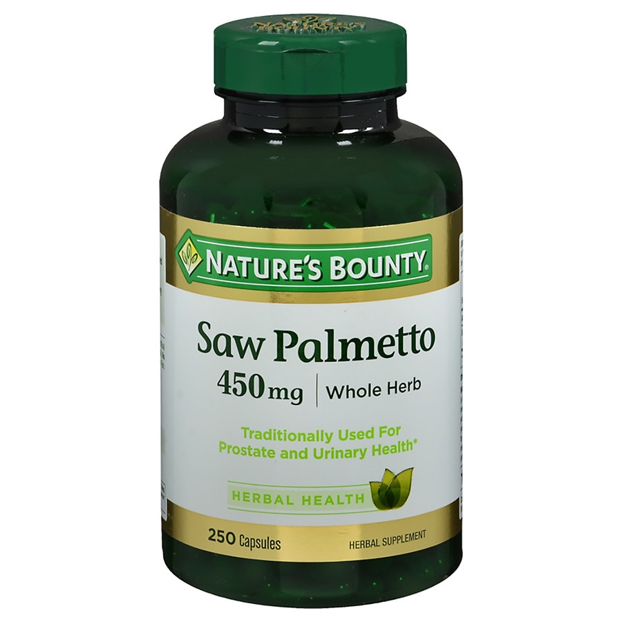 Nature's Bounty Saw Palmetto 450 mg Herbal Supplement Capsules Walgreens