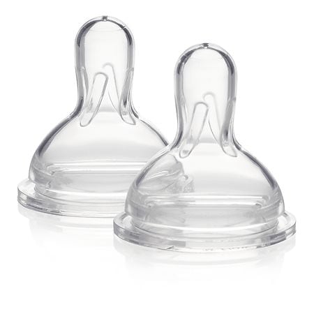 GERBER NEW TRADITIONS Wide Mouth Classic NIPPLE 2-PACK Fast Flow Interchangeabl 