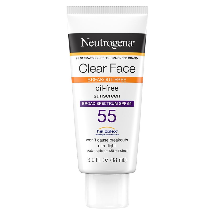  Neutrogena Clear Face Liquid Lotion Sunscreen With SPF 55 