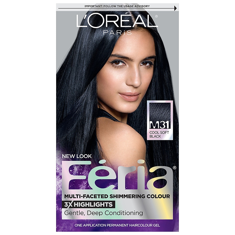 LOreal Paris Feria Permanent Haircolour KitCool Black Walgreens