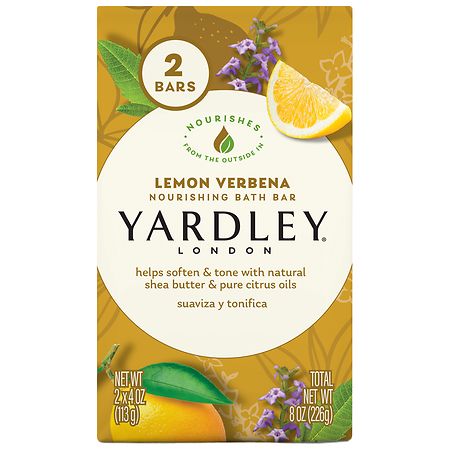 Yardley of London Naturally Moisturizing Bar Soap Lemon Verbena with Shea Butter