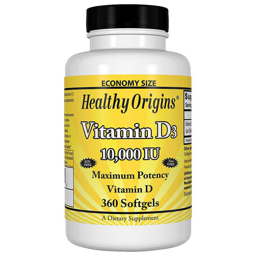 Healthy Origins Vitamin D3 10,000 Iu 360 Softgel Immune Gesundheit Vitamin D 