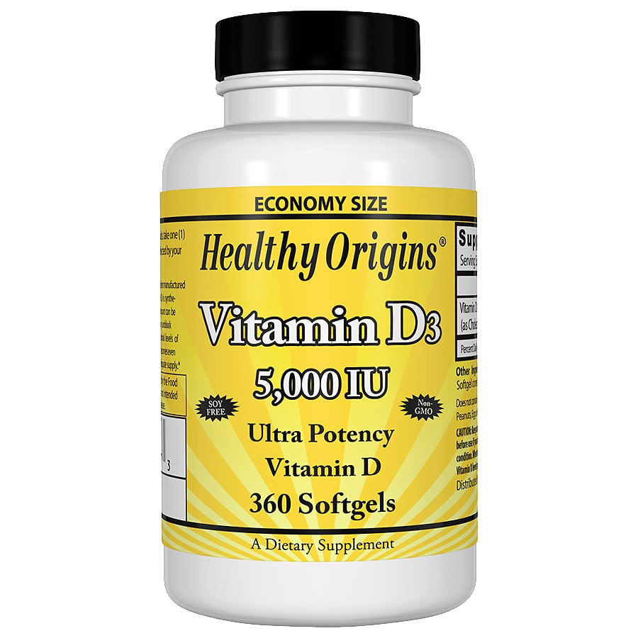 Healthy Origins Vitamin D3 5000 Iu Softgels