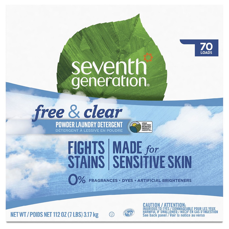 Seventh Generation Natural Laundry Detergent Powder 70 Loads Free Clear