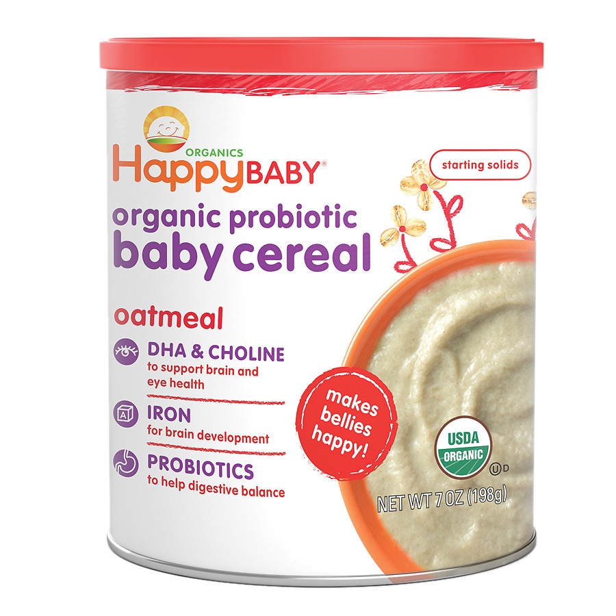 Happy Baby Organic Probiotic Baby Cereal Oatmeal Walgreens