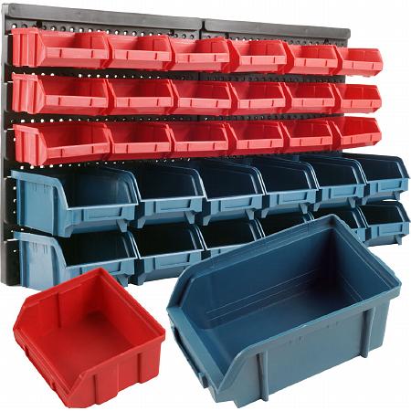 Stalwart 30 Bin Wall Mounted Parts Rack