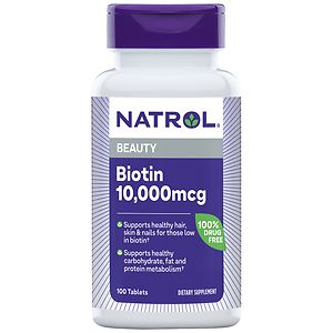 Natrol Biotin Maximum Strength 10,000 mcg Dietary Supplement Tablets