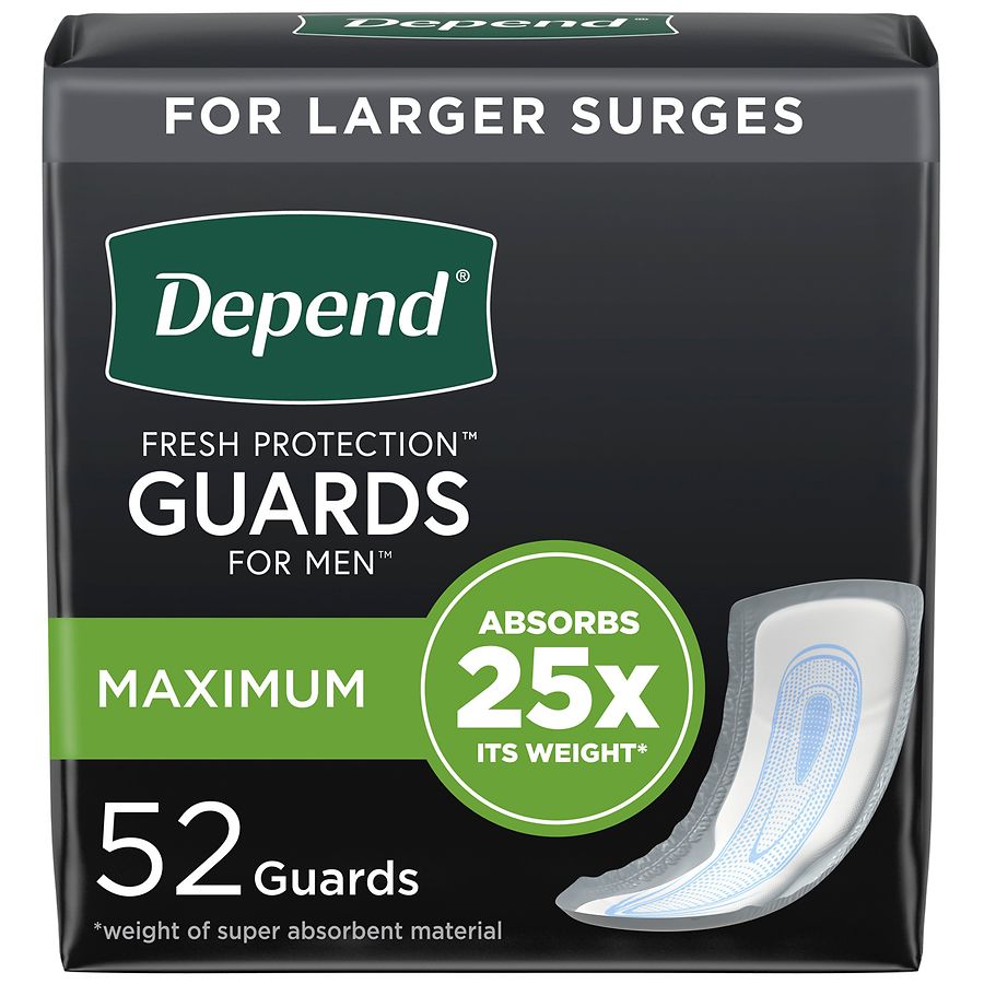 Depend Incontinence Guards for Men, Maximum Absorbency