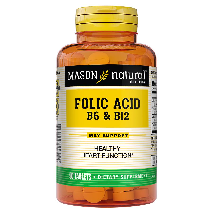 Mason Natural Folic Acid B-6 & B12, Tablets