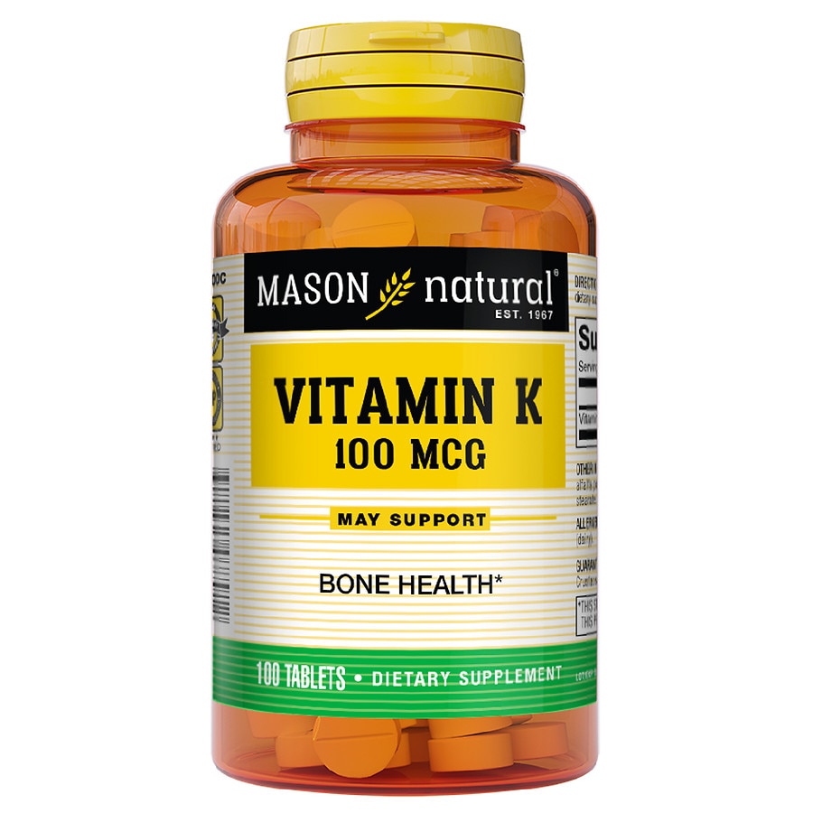 Mason Natural Vitamin K 100 Mcg Tablets Walgreens