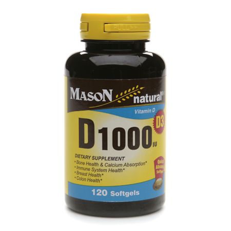 Mason Natural Vitamin D3, 1000 IU, Softgels