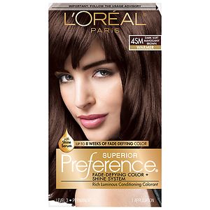 L'Oreal Paris Preference Permanent Hair Color Dark Soft Mahogany Brown 4SM