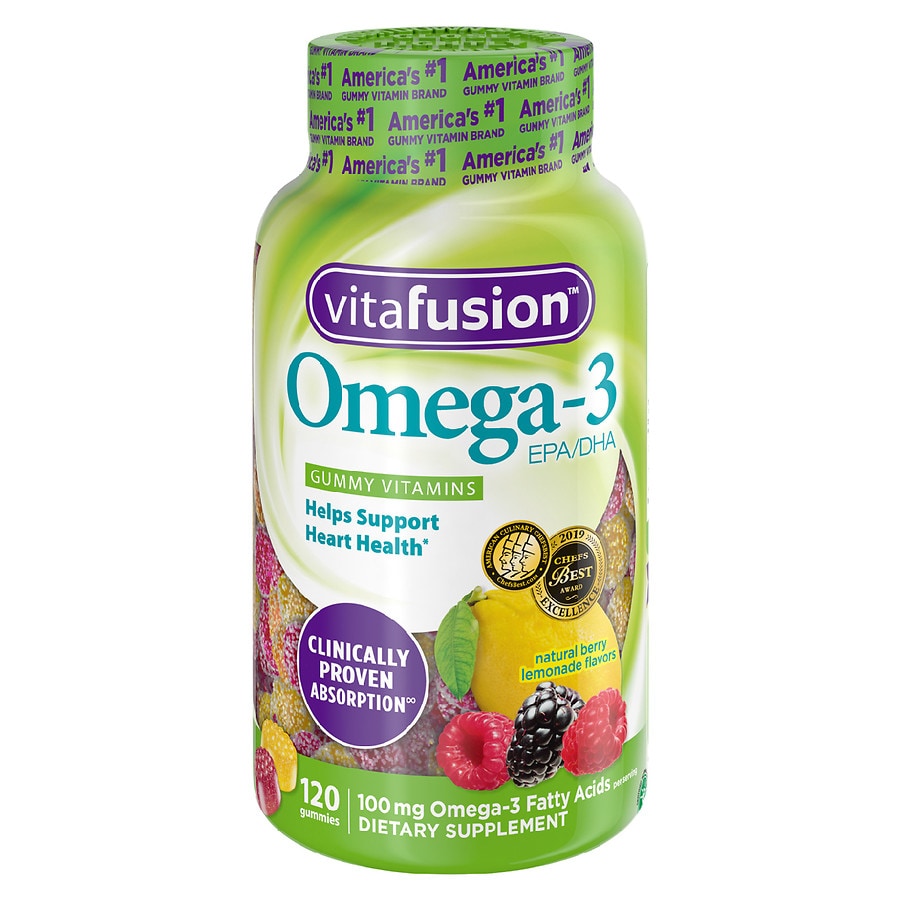 Vitafusion Omega 3 Gummies Lemon, Berry, Cherry | Walgreens