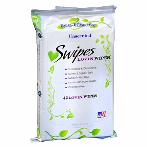 Swipes Lovin Wipes All Natural Flushable Intimate Towelettes, Unscented