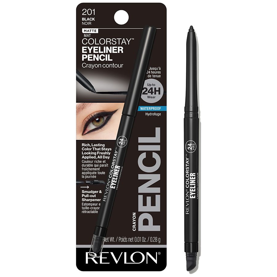 black crayon eyeliner