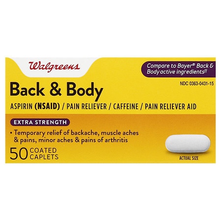 UPC 311917120690 product image for Walgreens Back & Body Pain Reliever Coated Caplets - 50.0 ea | upcitemdb.com