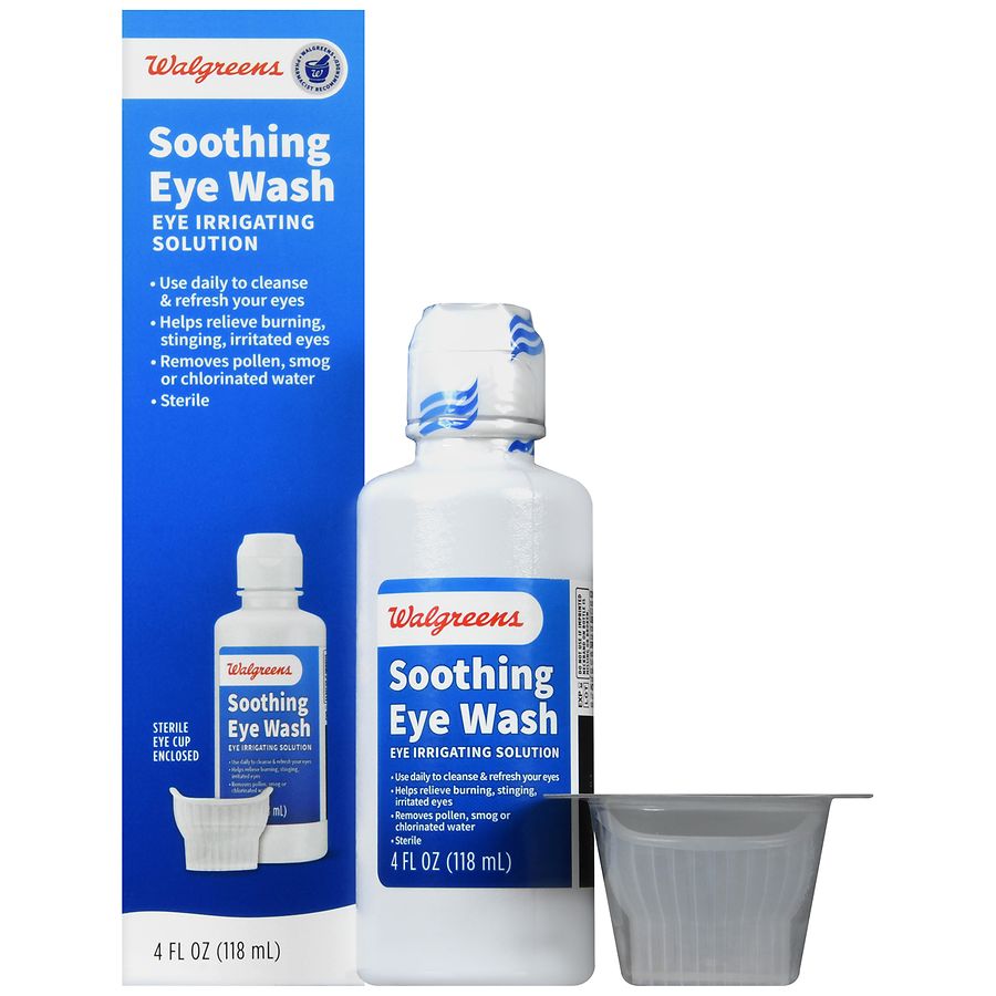 Walgreens Sterile Soothing Eye Wash Eye Irrigating Solution Walgreens