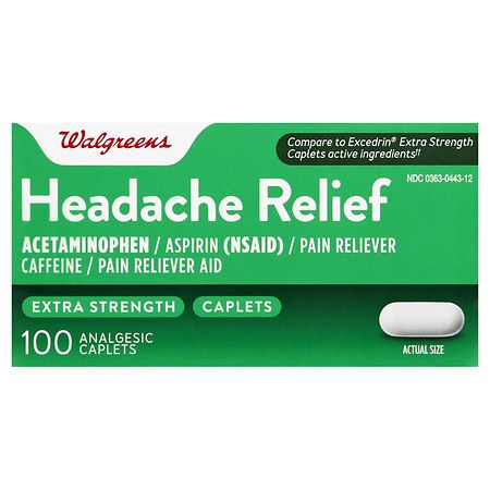 Walgreens Extra Strength Headache Relief Caplets - 100.0 ea