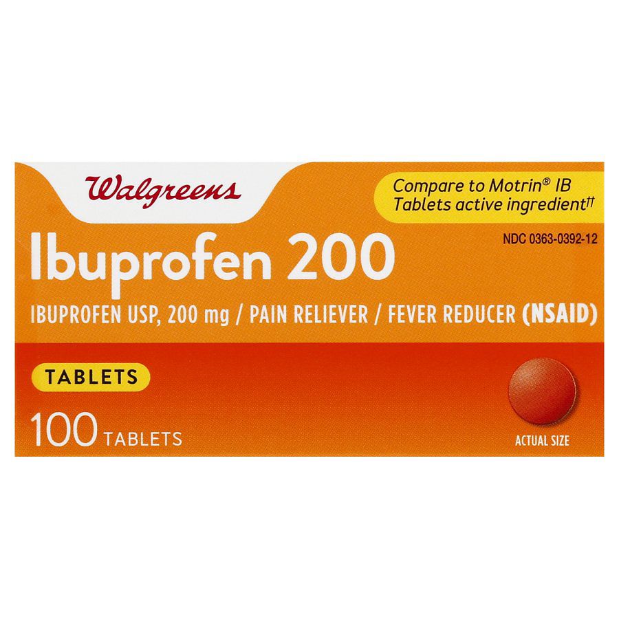 How many 200mg ibuprofen can a 13 year old take Walgreens Ibuprofen Pain Reliever Fever Reducer 200 Mg Tablets Walgreens