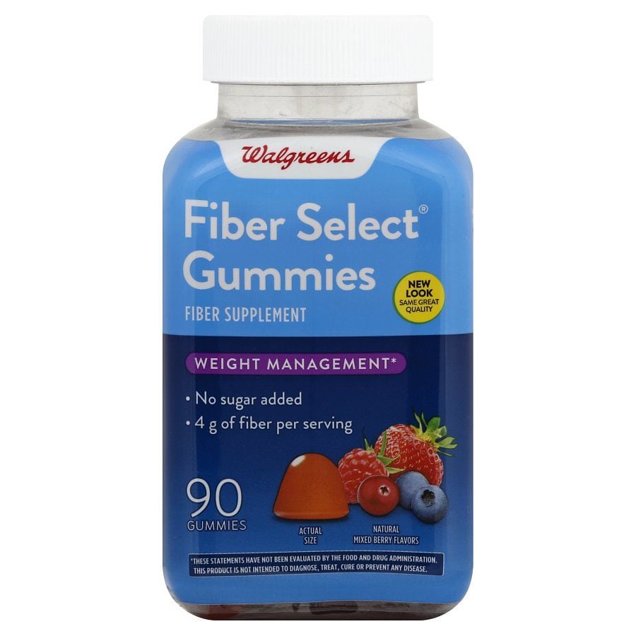 Walgreens Fiber Select Supplement Gummies Mixed Berry Walgreens