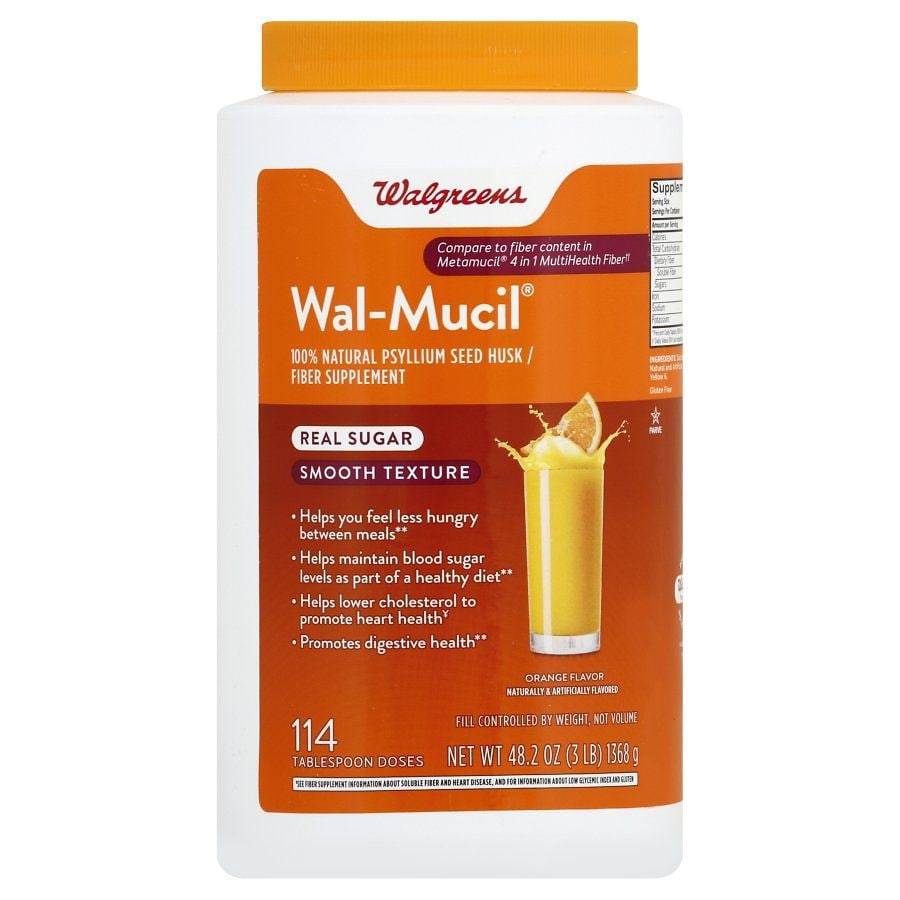 Walgreens WalMucil 100 Natural Psyllium Seed Husk Bulk Forming Fiber