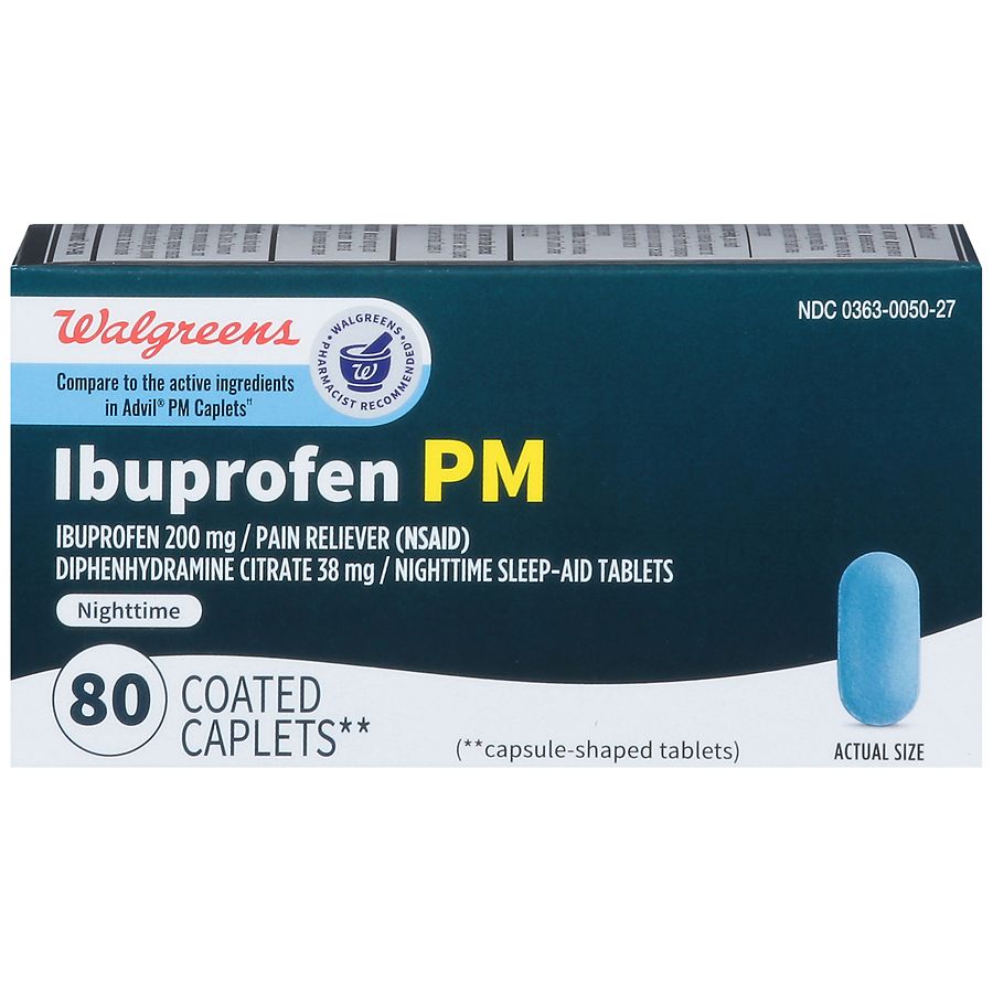 Walgreens Ibuprofen PM 200 mg Caplets