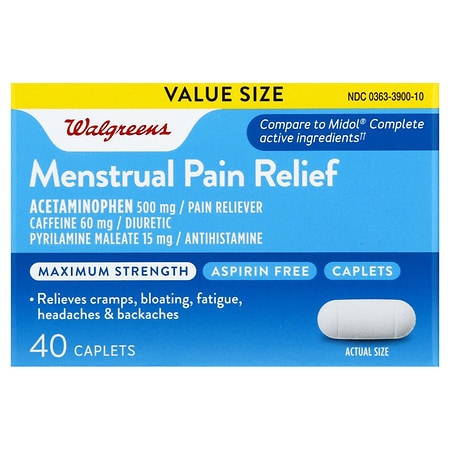 Walgreens Menstrual Relief Caplets - 40 ea