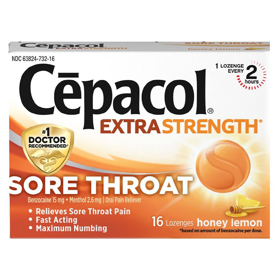 Cepacol Sore Throat Pain Relief Lozenges Honey Lemon Walgreens