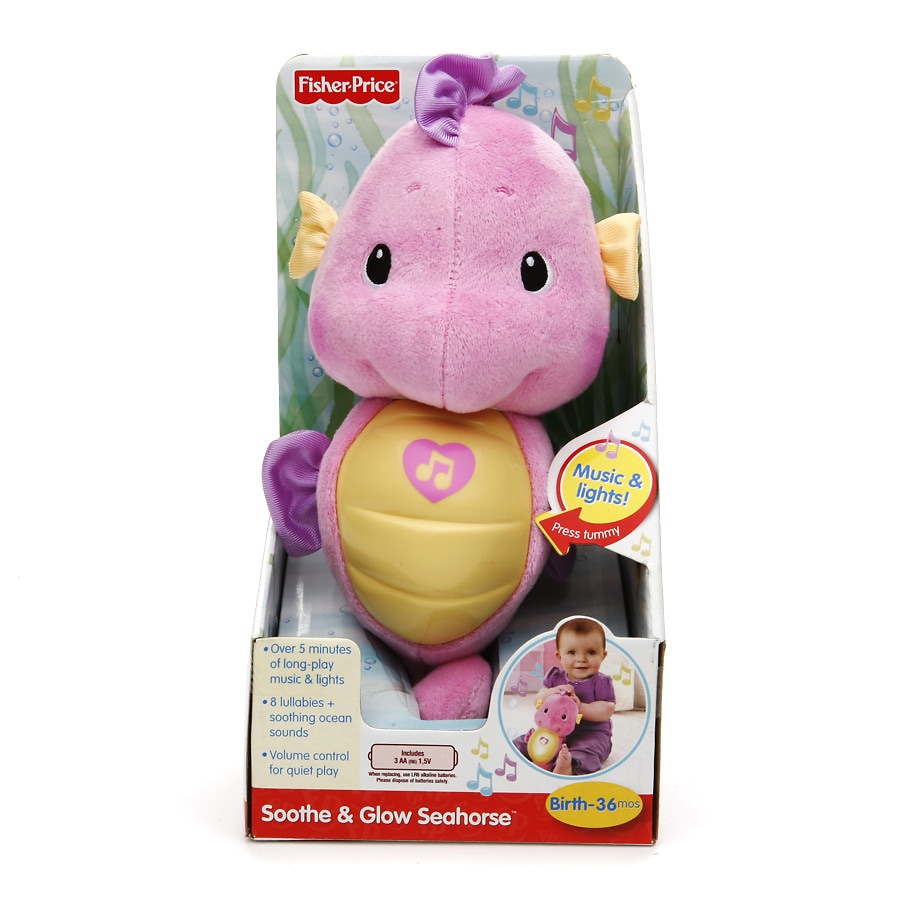  Fisher-Price Soothe & Glow Seahorse, Ages 0-36 months, Pink 