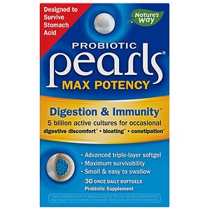 Enzymatic Therapy Probiotic Pearls High Potency Digestive Health Softgels