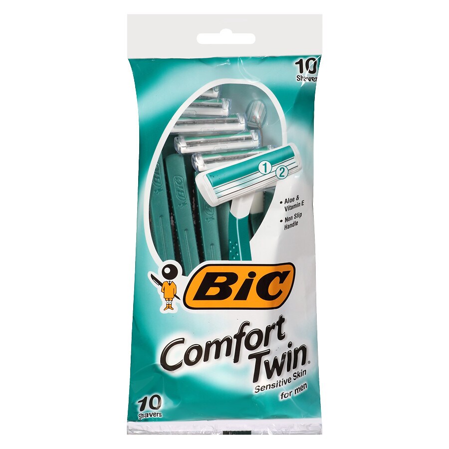 BIC Comfort Twin Sensitive for Men, Disposable Shaver