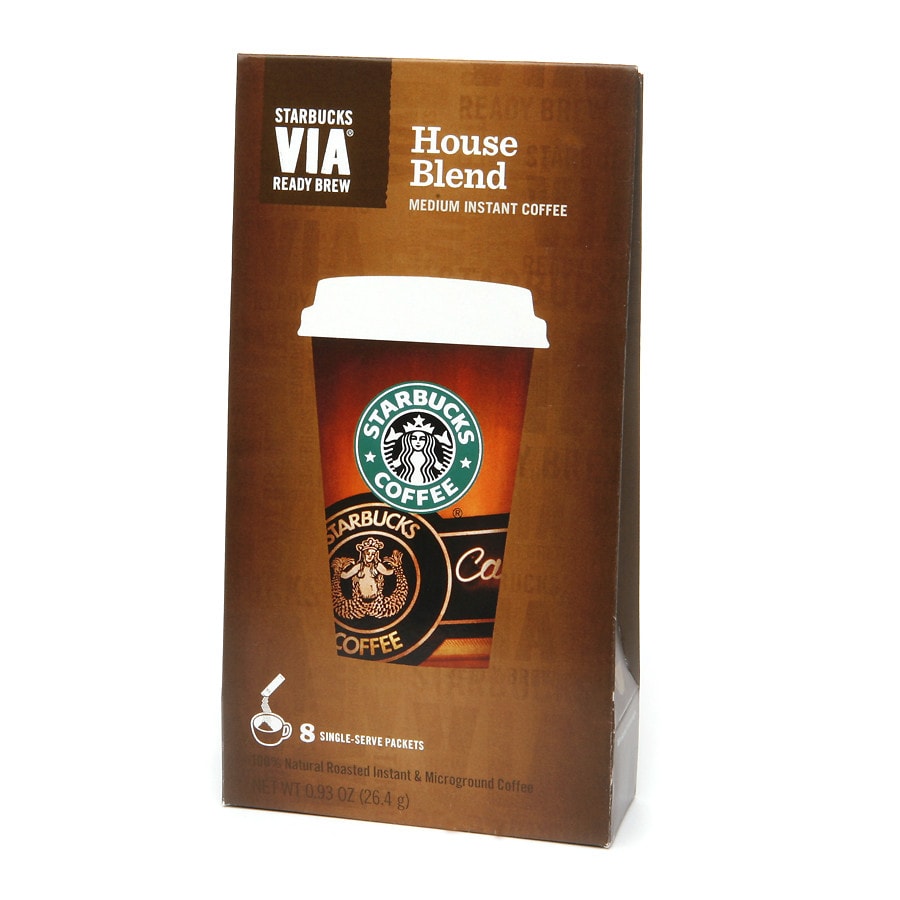  Starbucks Via Instant Coffee Packets, House Blend 