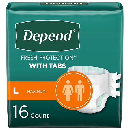 Depend Fitted Briefs, Maximum Absorbency Large