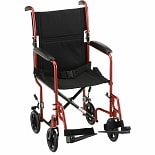 Transport Chairs Walgreens Prod3487419 Nova Steel Transport Chair 319bk 19 Inch Red