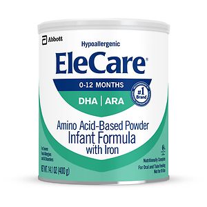 EleCare Amino Acid Based  Infant Formula with Iron, Powder Unflavored 14.1 oz Can makes 95 Fluid Ounces