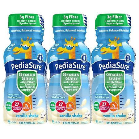 PediaSure Complete, Balanced Nutrition Shake with Fiber Vanilla - 8 oz.