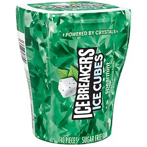 Ice Breakers Ice Cubes Spearmint Gum Bottle Pack