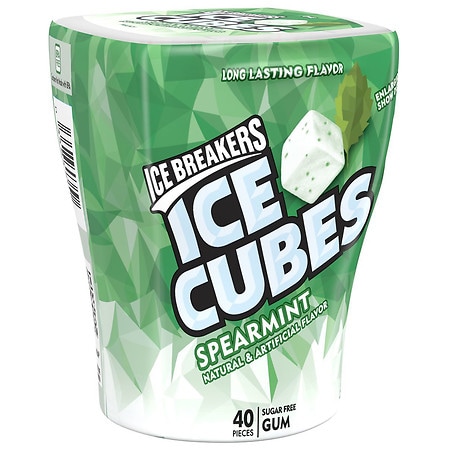 Ice Breakers Ice Cubes Spearmint Gum Bottle Pack | Walgreens