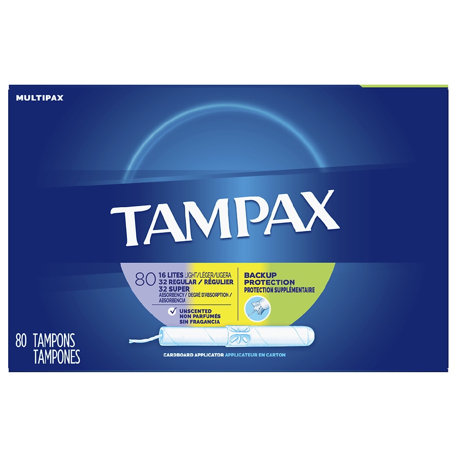  Tampax Unscented Cardboard Tampons Multipack Unscented, light Regular Super 