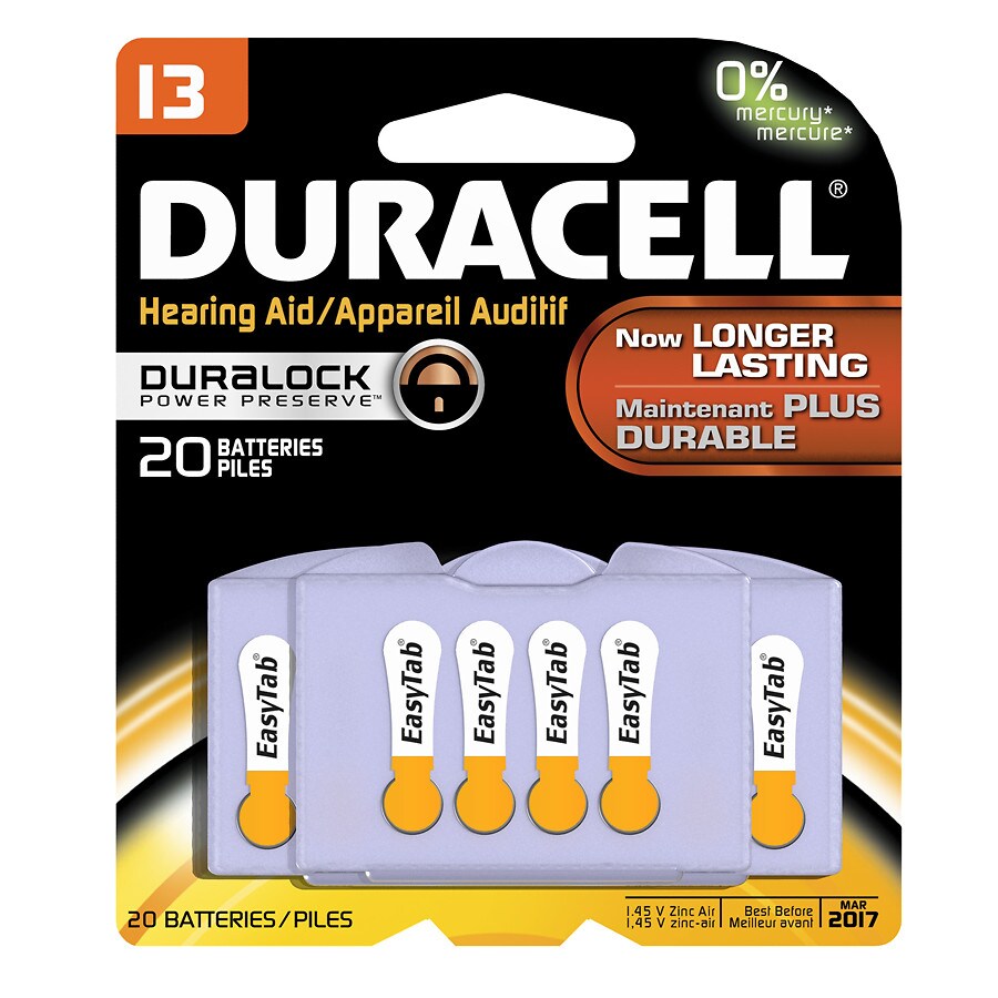  Duracell EasyTab Hearing Aid Batteries #13 