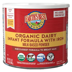 Earth's Best Organic Milk-Based Infant Formula Powder with Iron
