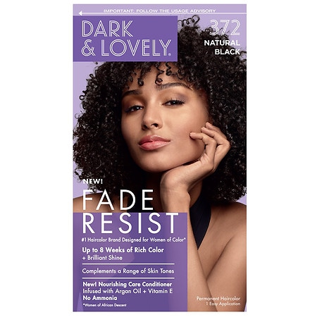 Softsheen Carson Dark And Lovely Dark And Lovely Fade Resistant Rich Conditioning Hair Color Kit 372 Natural Black