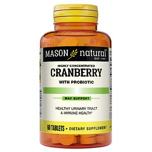 Mason Natural Highly Concentrated Cranberry with Probiotic, Tablets