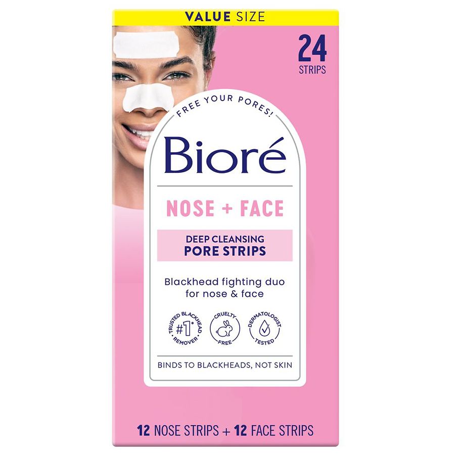 cleansing Biore pore strips deep