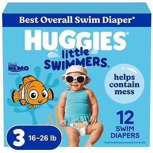 Huggies Little Swimmers Disposable Swimpants, Unisex Small, 16-26 lbs, 12 ea