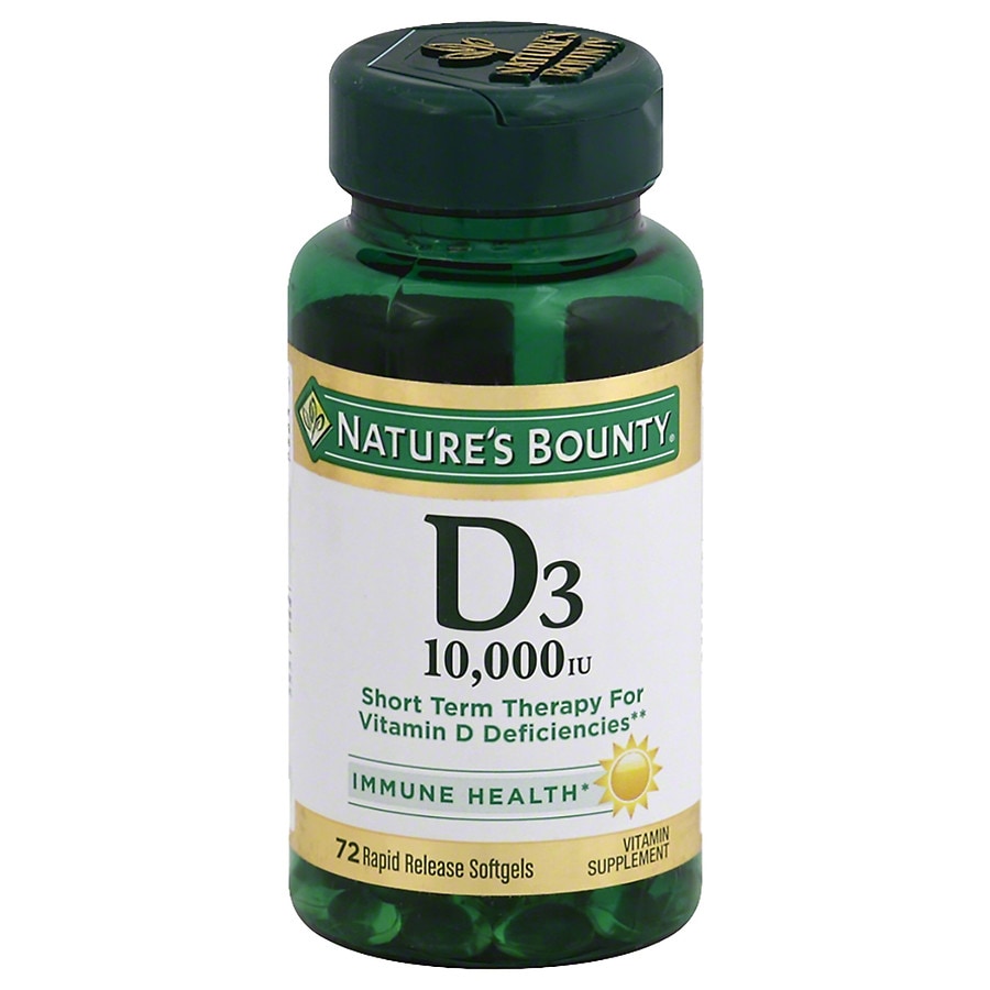 Nature S Bounty D3 10 000 Iu Vitamin Supplement Softgels Walgreens