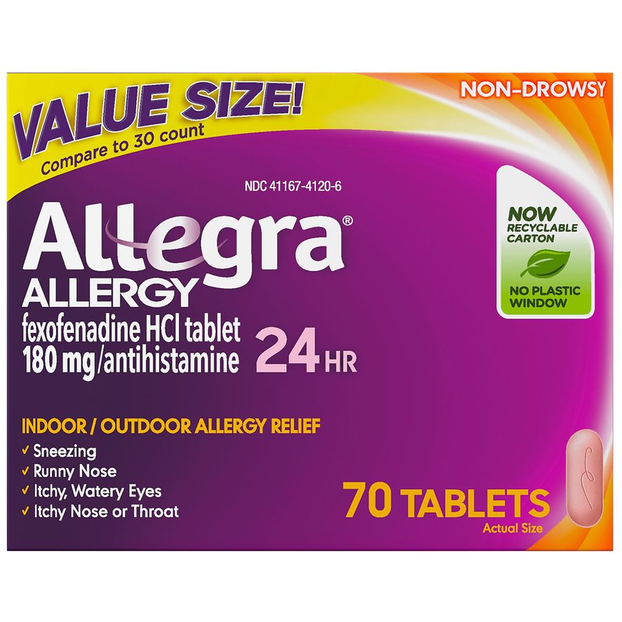 Allegra d gel caps or tablets