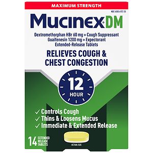 MucinexDM DM Expectorant & Cough Suppressant Tablets Cough & Chest Congestion