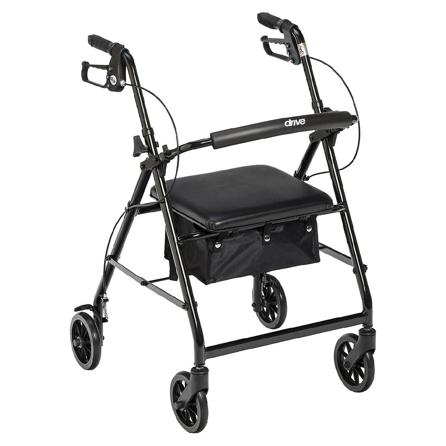 Drive Medical Rollator Walker with Fold Up and Removable Back Support