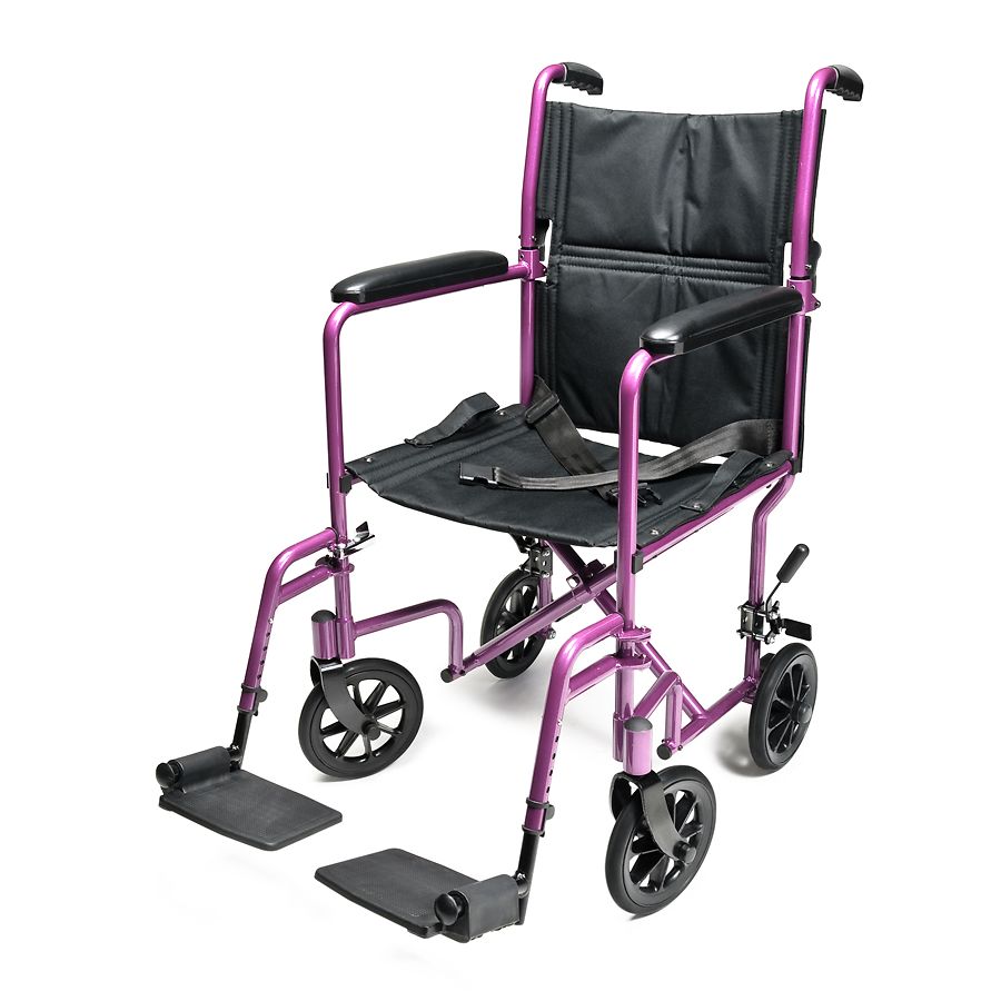 Everest Jennings Aluminum Transport Chair 19 Inch Pink Walgreens